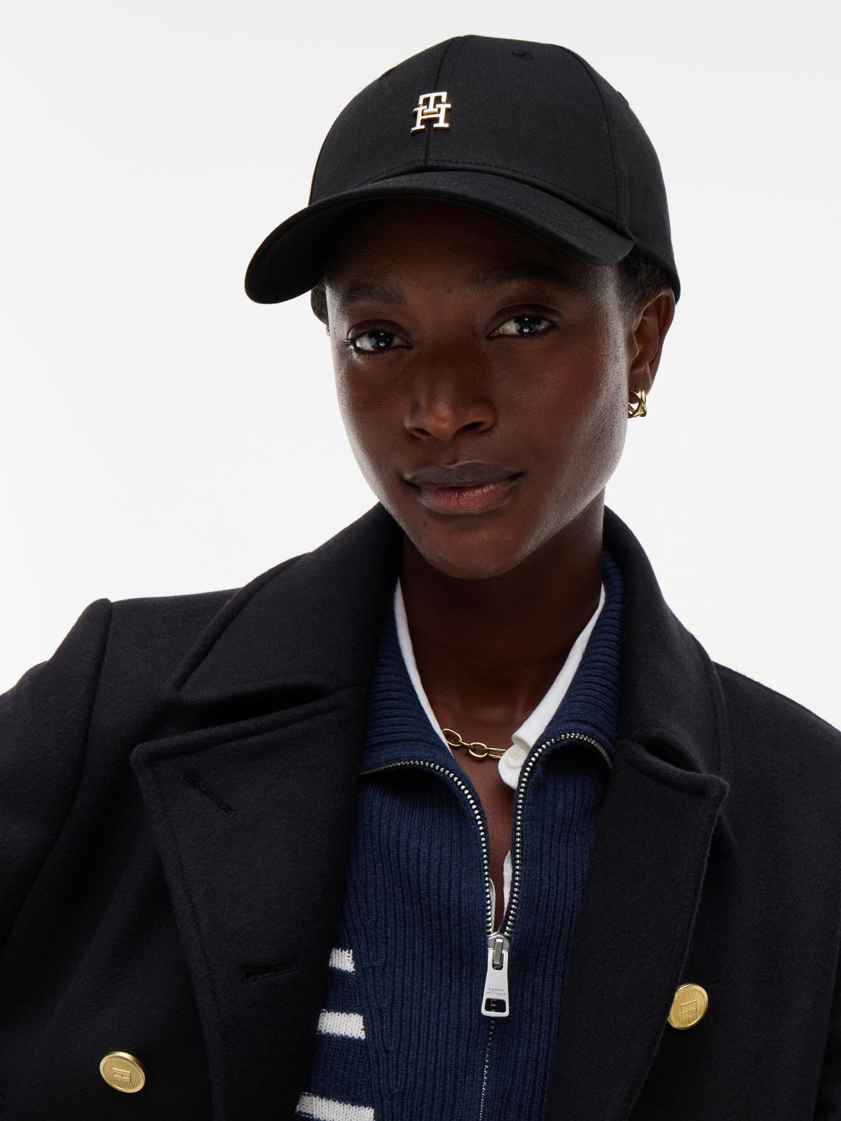 Monogram Logo Baseball Cap — Black