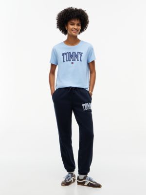 Женская футболка Tommy Hilfiger Varsity Tommy Logo, цвет: Синий — фото 2