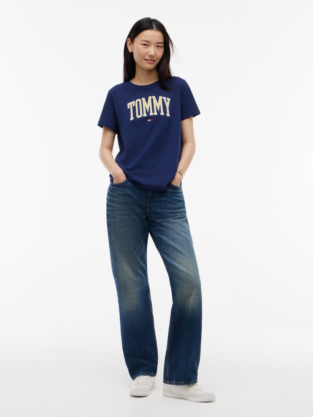 Varsity Tommy Logo T-Shirt — Preppy Navy