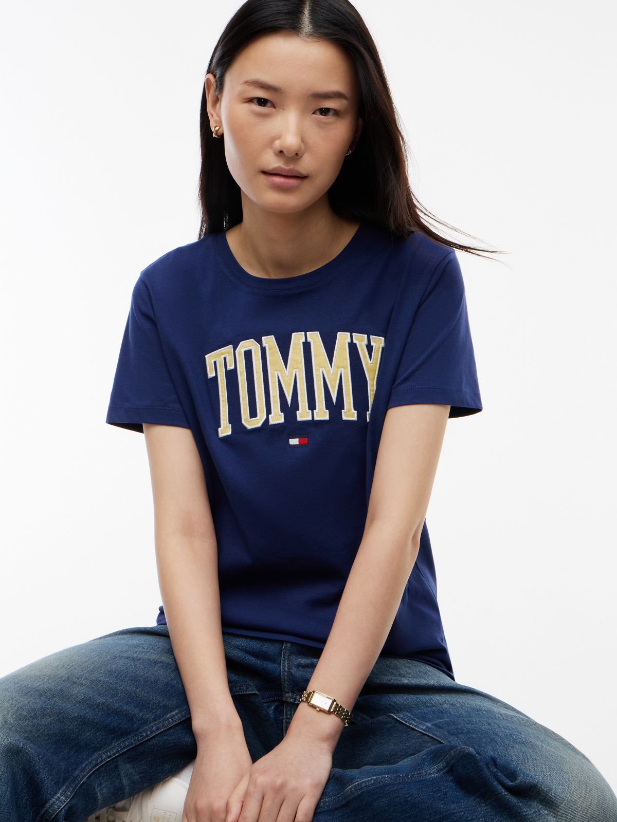 Varsity Tommy Logo T-Shirt — Preppy Navy