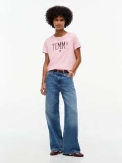 Varsity Tommy Logo T-Shirt — Pink 2