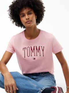 Varsity Tommy Logo T-Shirt — Pink 3