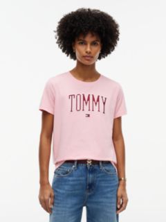 Varsity Tommy Logo T-Shirt — Pink 1