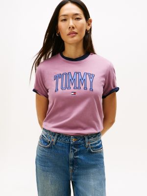 Tommy Logo T-Shirt, Misty Plum