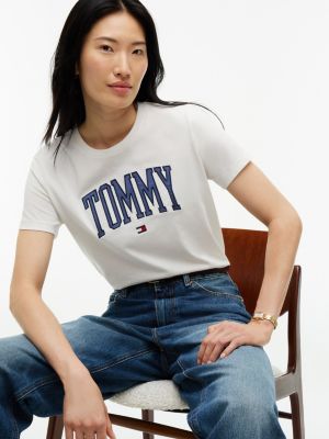 Женские футболки Tommy Hilfiger Varsity Tommy Logo T-Shirt — фото 3