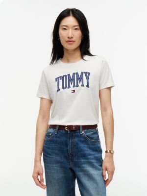 Varsity Tommy Logo T-Shirt, Ivory