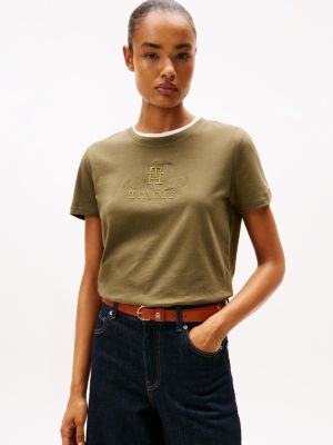 Embroidered Crest Banner Logo T-Shirt, Utility Olive