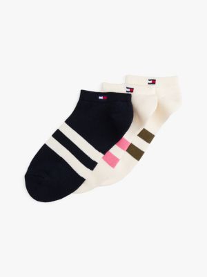Stripe Ankle Sock 3-Pack, Heritage Pink / Multi