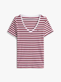 V-Neck Stripe Favorite T-Shirt — Optic White 5