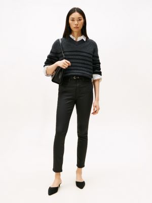All-Day Sculpt Denim Skinny Jean, Coated Black