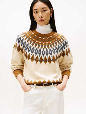 Fair Isle Sweater, Country Ivory Heather