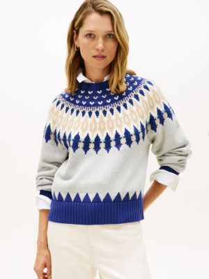 Fair Isle Sweater, Grey