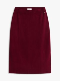 Lightweight Rib-Knit Midi Skirt — Burgundy 5