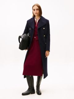 Lightweight Rib-Knit Midi Skirt — Burgundy 2