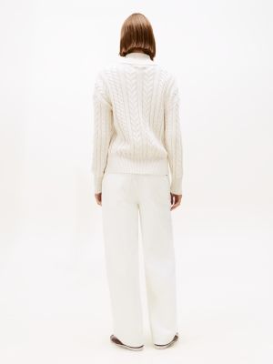 Cable Knit Quarter-Zip Sweater | Tommy Hilfiger