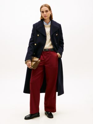 Stretch Twill Wide Leg Utility Pant, Carmine Rust