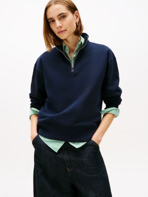 Fleece Quarter-Zip Sweatshirt, Navy