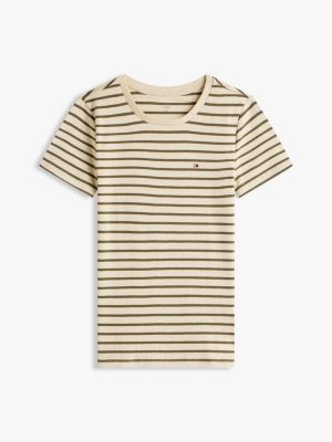 Женские футболки Tommy Hilfiger Striped Crewneck Favorite T-Shirt — фото 5