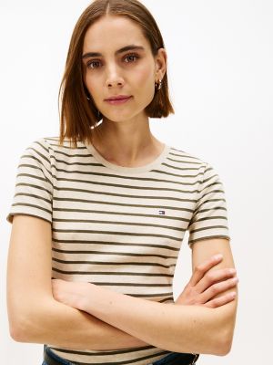 Женские футболки Tommy Hilfiger Striped Crewneck Favorite T-Shirt — фото 3