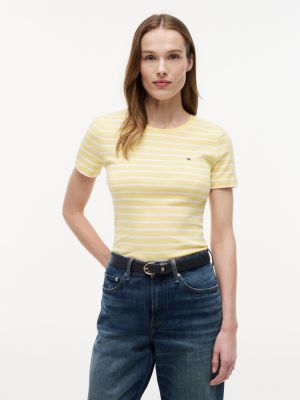 Striped Crewneck Favorite T-Shirt, Citronella