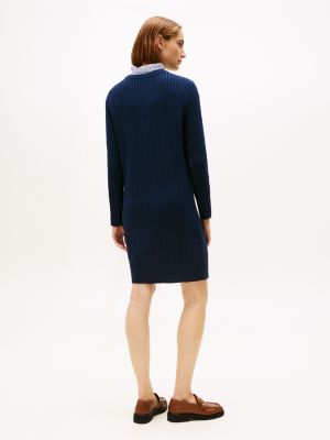 mini knit dress long sleeve Cresida Knit Long Sleeve Mini Dress With Hardware / Peppercorn | MESHKI