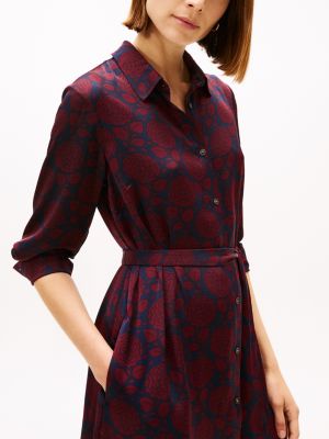 Floral Print Belted Shirtdress | Tommy Hilfiger USA