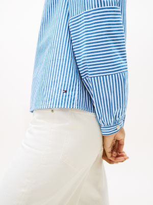 Женские рубашки Tommy Hilfiger Collarless Poplin Shirt — фото 2