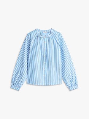 Женские рубашки Tommy Hilfiger Collarless Poplin Shirt — фото 4