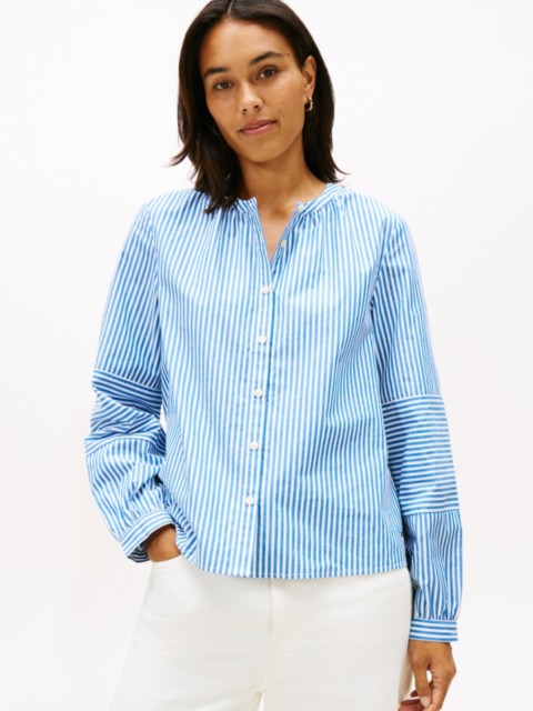 Женские рубашки Tommy Hilfiger Collarless Poplin Shirt