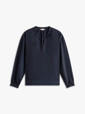 Check Print Chiffon Pullover Blouse | Tommy Hilfiger