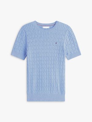 Short-Sleeve Cable Knit Sweater | Tommy Hilfiger