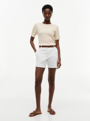 Женские свитеры Tommy Hilfiger Short-Sleeve Cable Knit Sweater — фото 2