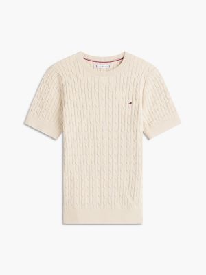 Женские свитеры Tommy Hilfiger Short-Sleeve Cable Knit Sweater — фото 5