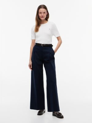 Short-Sleeve Cable Knit Sweater | Tommy Hilfiger