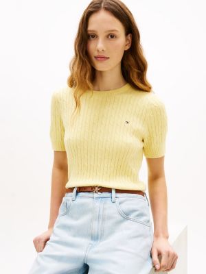 Supreme Cable Knit Terry Short Sサイズ Short-Sleeve Cable Knit Sweater | Tommy Hilfiger