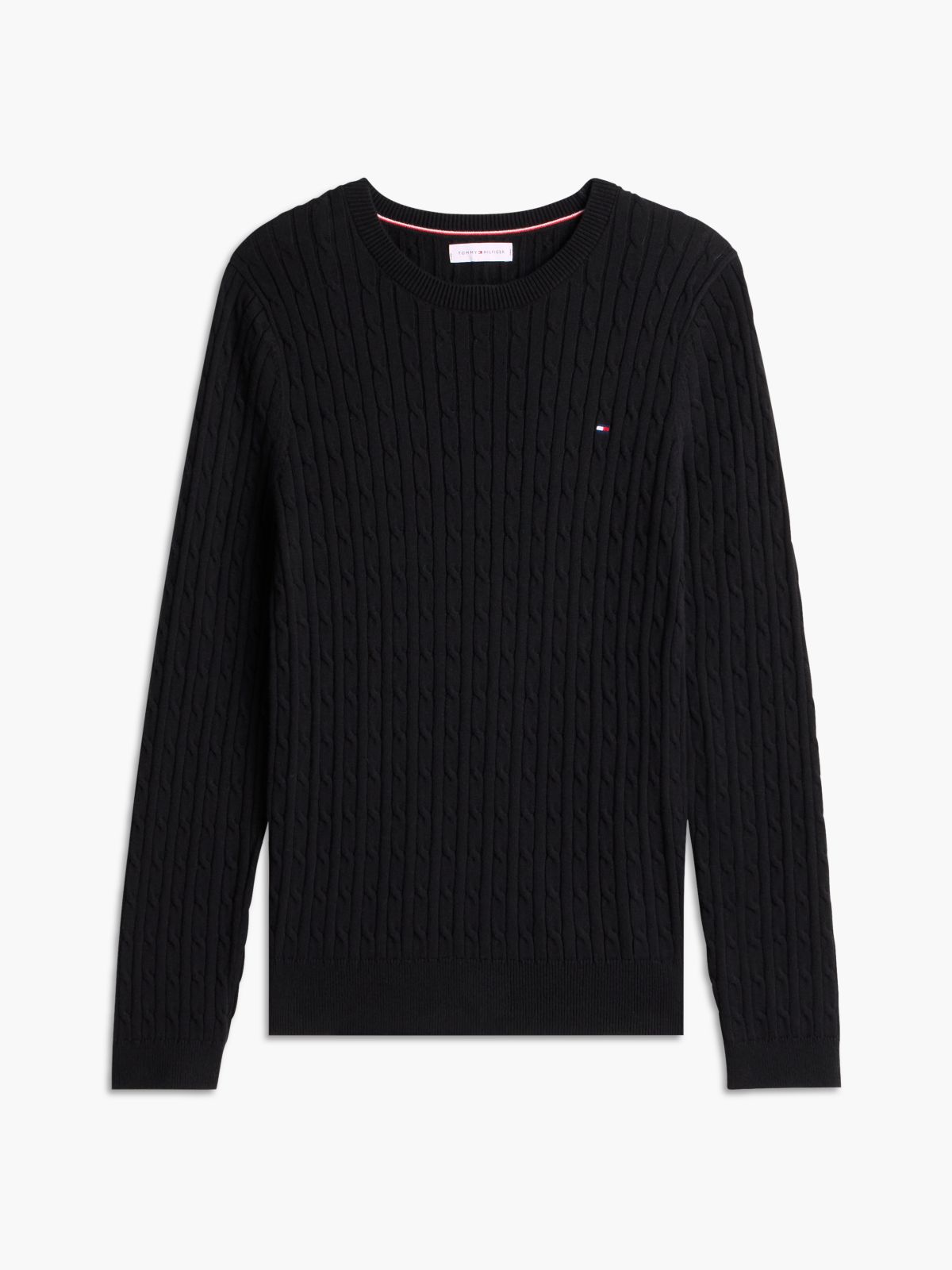 Cable Knit Sweater — Black