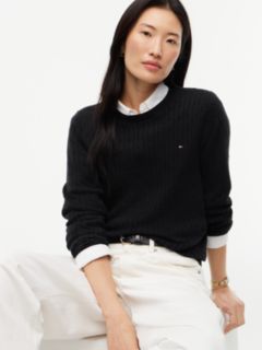 Cable Knit Sweater — Black 3