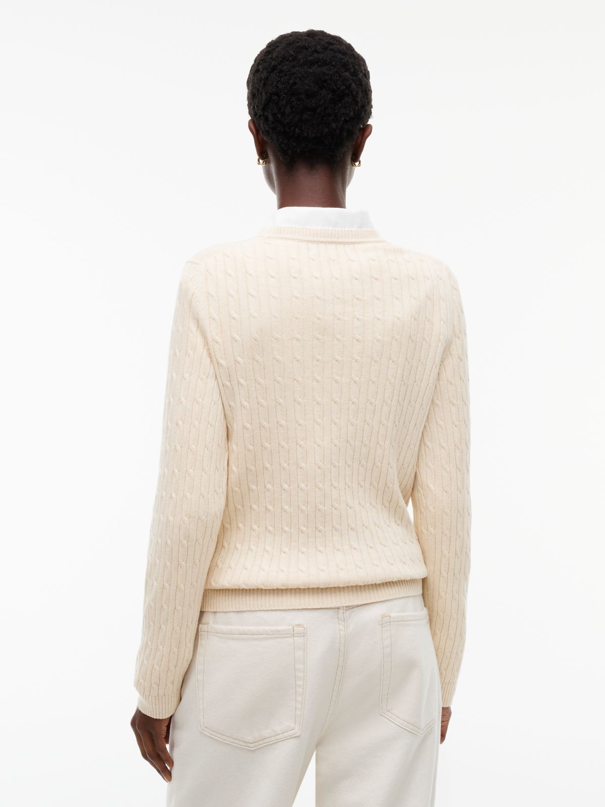 Cable Knit Sweater — Beige