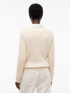 Cable Knit Sweater — Beige 4
