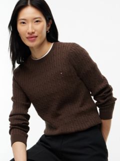 Cable Knit Sweater — Brown 3