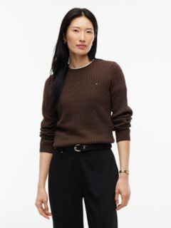 Cable Knit Sweater — Brown 1