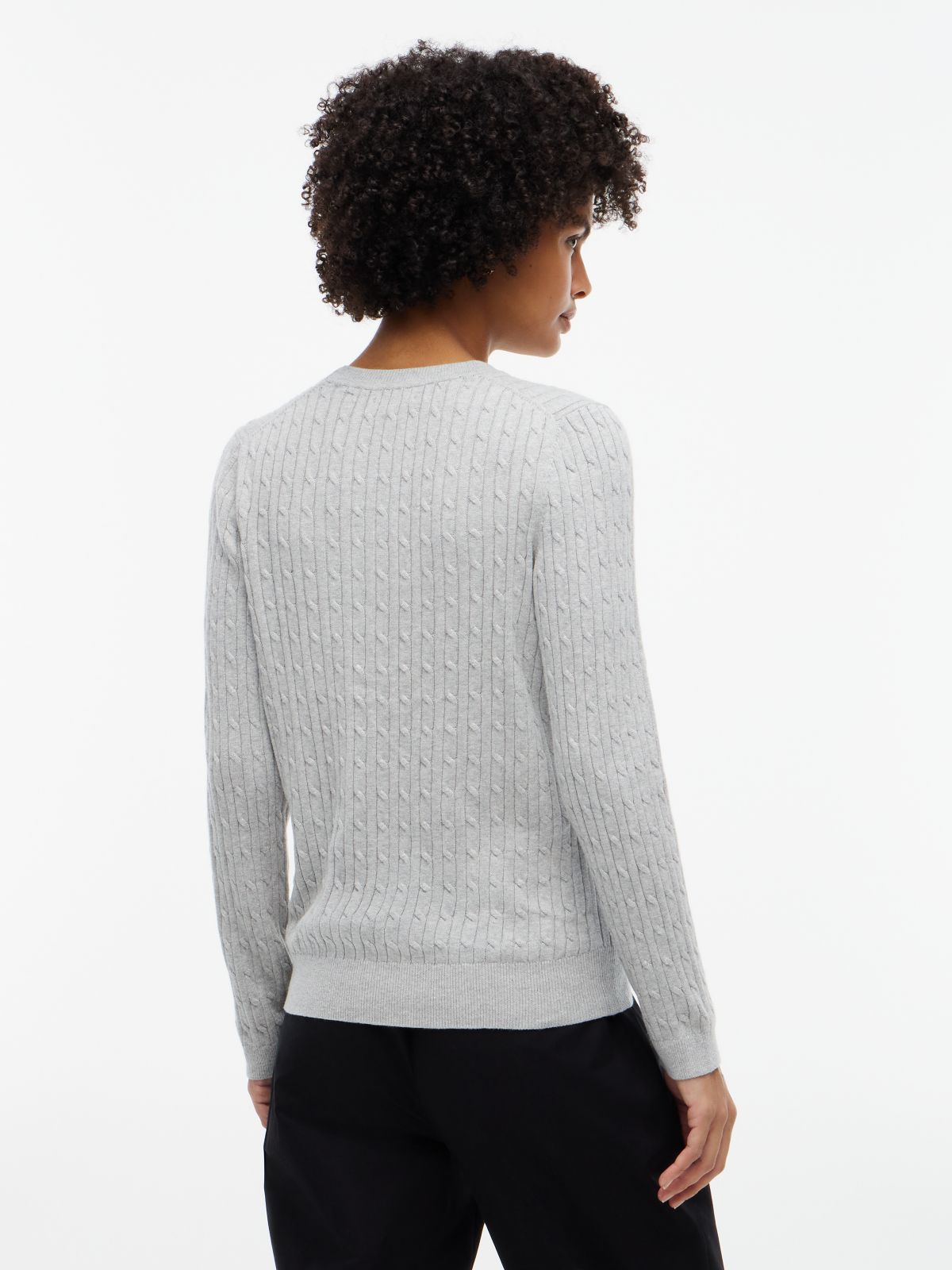 Cable Knit Sweater — Grey