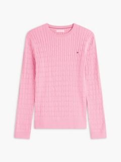 Cable Knit Sweater — Mystic Pink 5
