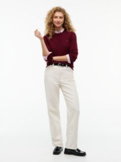 Cable Knit Sweater — Burgundy 2