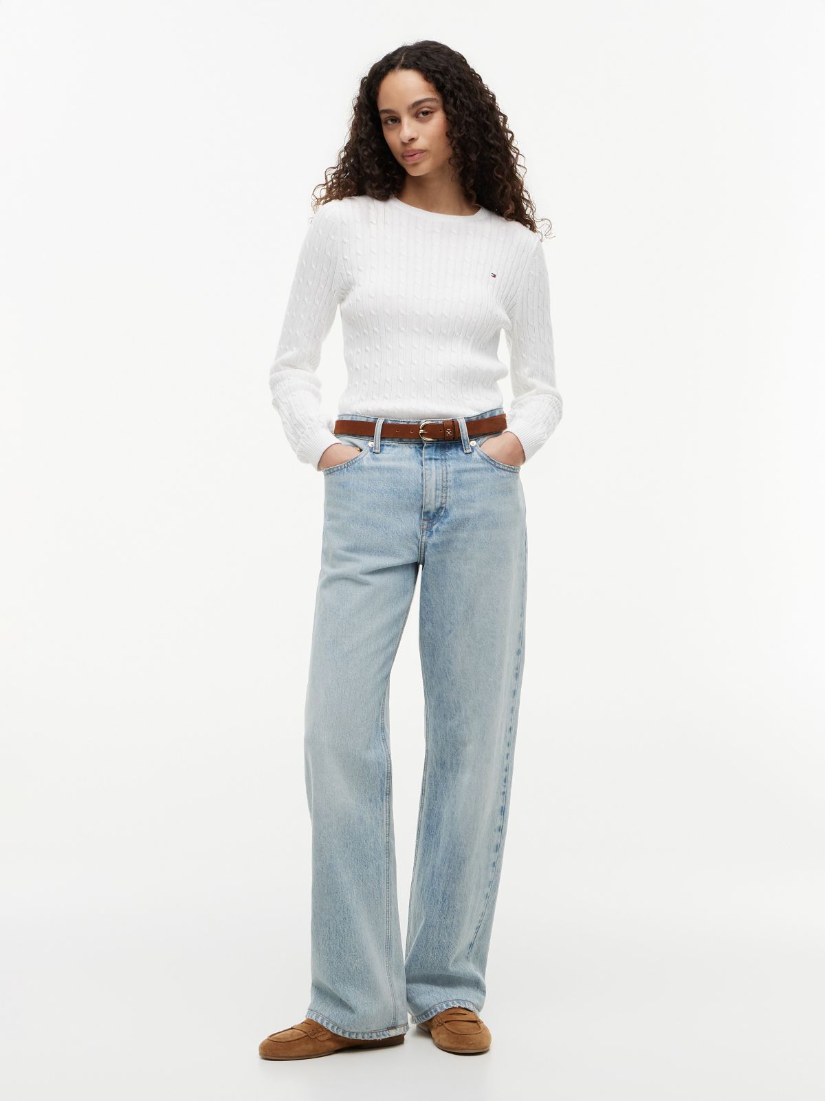 Cable Knit Sweater — Ecru