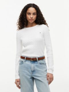 Cable Knit Sweater — Ecru 1