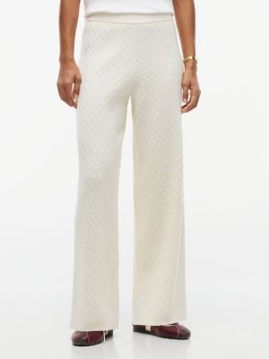 Cable Knit Sweater Pant, Cream