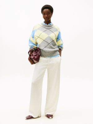 Textured Stretch Satin Pull-On Pant, Ivory
