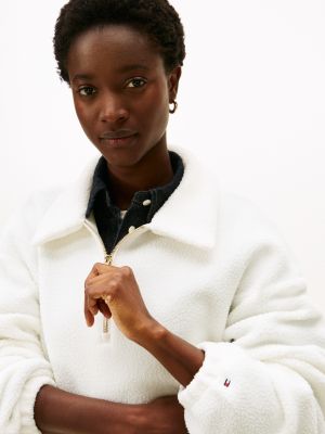 Teddy Fleece Quarter-Zip Sweatshirt | Tommy Hilfiger Canada