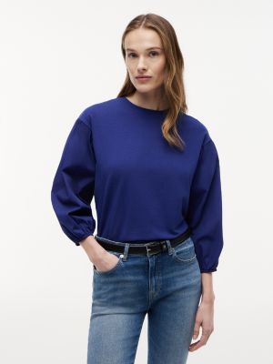 Puff-Sleeve T-Shirt, Pilot Blue